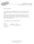 Thumbnail image of reference letter from Oakdale Precision, Inc for cost segregation services.