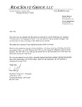 Thumbnail image of reference letter from RealSolve Group, LLC for cost segregation services.