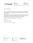 Thumbnail image of reference letter from Syvantis Technologies for cost segregation services.