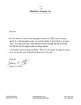 Thumbnail image of reference letter from Wedding Shoppe, Inc for cost segregation services.