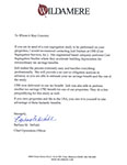 Thumbnail image of reference letter from Wildamere Properties LLC for cost segregation services.